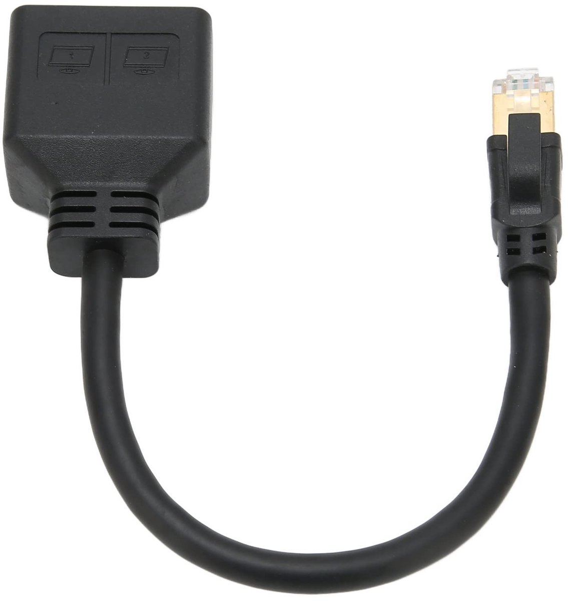 aladdien - RJ45 Ethernet-splitterkabel - Vergulde Kern - Voorkom Signaalinterferentie - 12 x 7 x 2 cm - Veelzijdige RJ45-splitteradapter - Geschikt ...