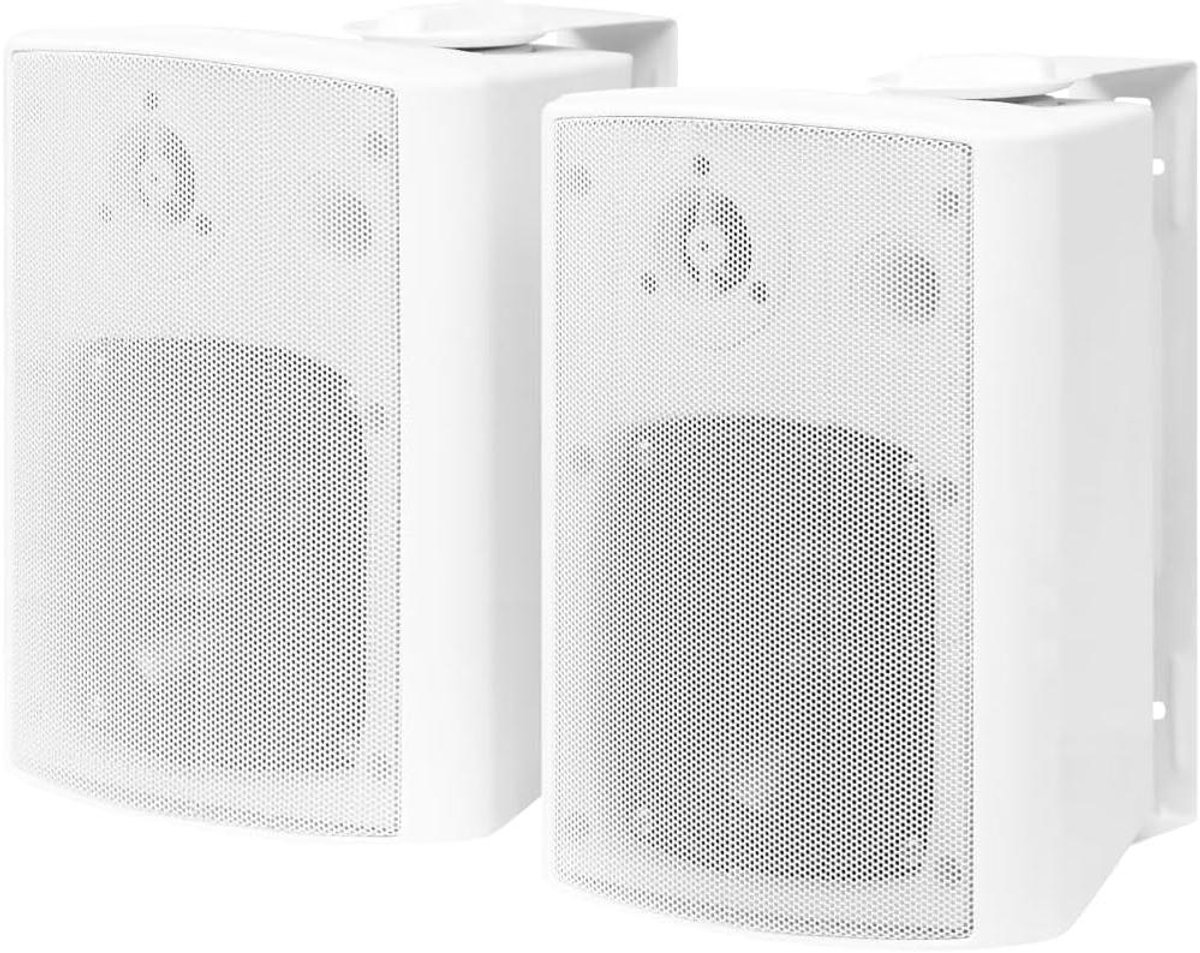 Wandmontage Luidsprekers - Stereo Speakers - Muziek Afspelen - Binnen en Buiten - 100 Watt - Wit