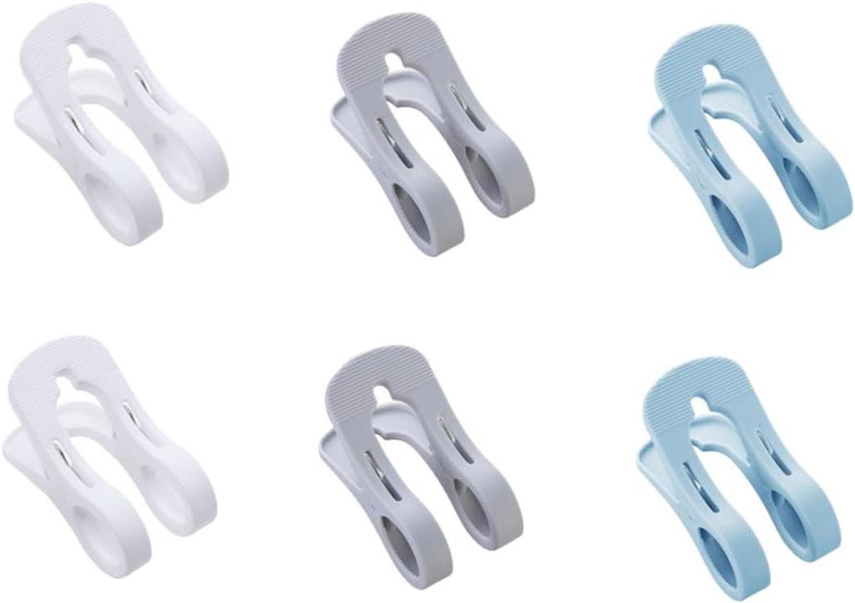 Wasknijpers - Kledingclips Klemmen - Kleding Drogen - Winddicht Antislip - 12.5x7CM - Blauw