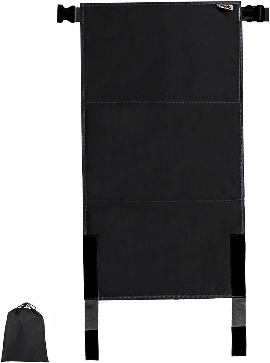 Vliegtuigbed Peuter - Reisbed Kinderen - Comfortabel Reizen - Hoge Zijkanten - 79x44cm - Zwart