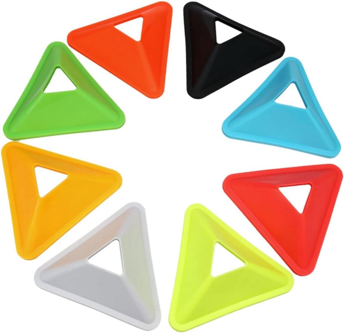 Voetbal Kegels - Trainingsschijven Obstakels - Sport Training - Duurzaam Valbestendig PE Materiaal - 18 x 18 x 4.5 cm