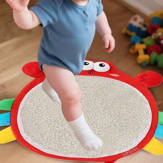 Krab Knuffelbal - Kalmerend Speelgoed - Zintuiglijke Stimulatie - Babyvriendelijke Gladde Randen - 33 x 28 x 3 cm — afbeelding 4