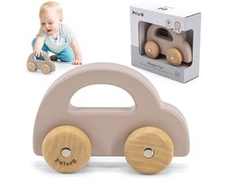 PolarB - Houten Pastelkleurig - Speelgoedauto, voor baby's en peuters