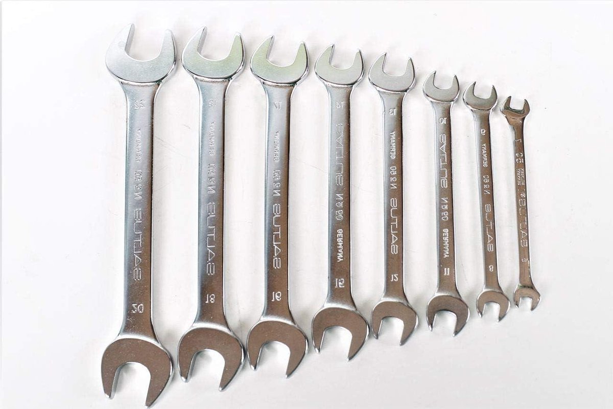 Dubbele steeksleutelset - Ringsleutel set - Kluswerkzaamheden uitvoeren - Chroom-vanadium staal - 8-delig 6-22 mm - Zilverkleurig