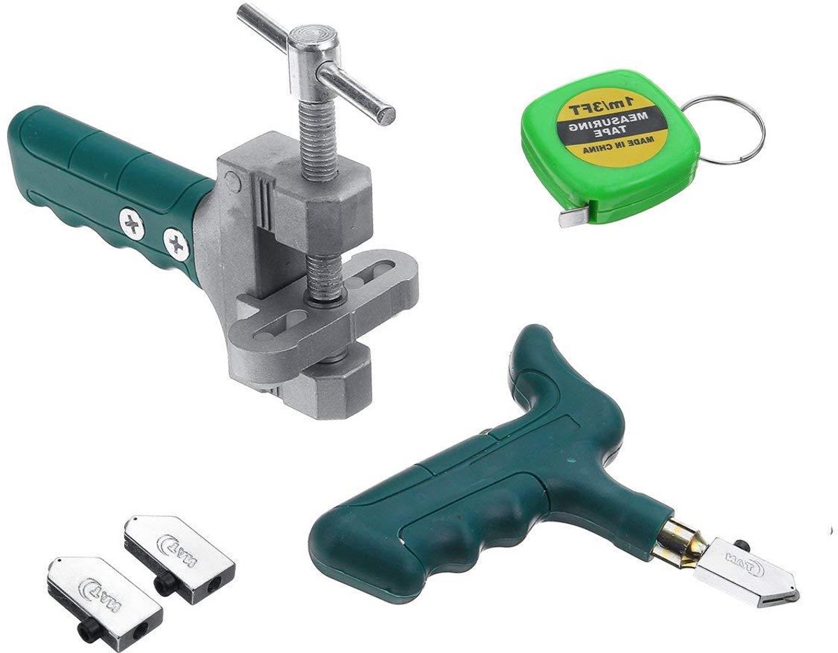 Tegel Snijder - Glasnijder Wiel - Glas Snijden - Ergonomisch Handvat - Groot Wiel - Groen