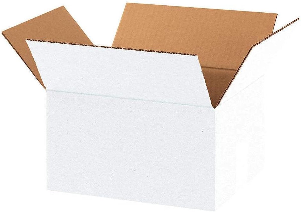 Verhuisdozen Karton - Verzenddozen Opslag - Veilig Transport - Licht Stevig Robuust - Set van 5 - Wit