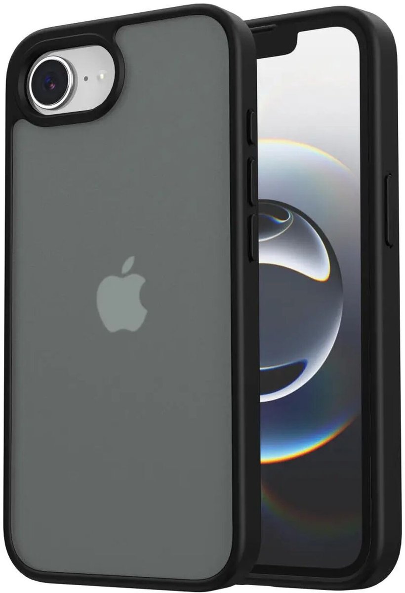 Hoesje Geschikt voor Apple iPhone 17e / 16e - Matte Back Cover - Zwart