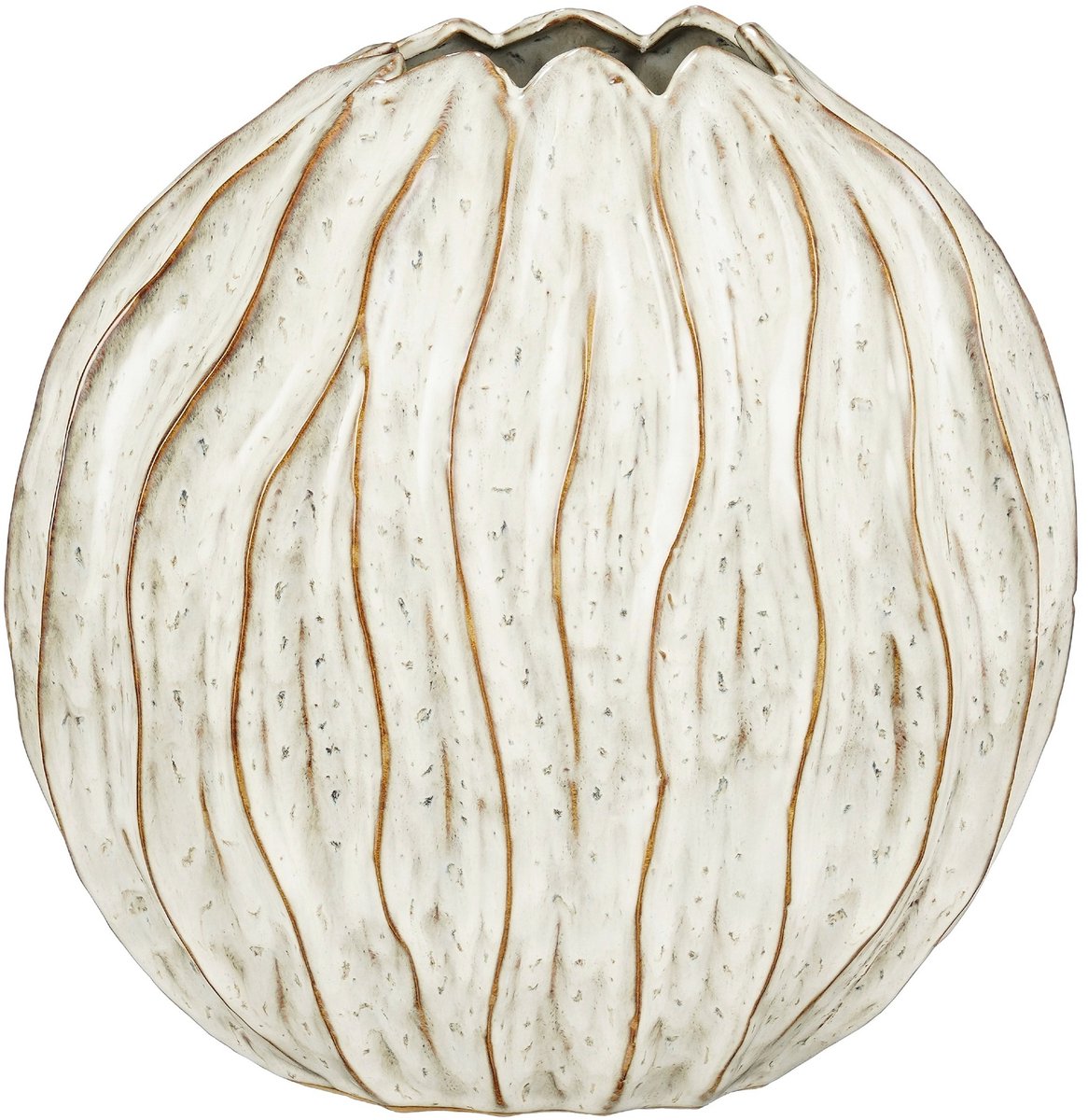 Mica Decorations Jovi Vaas Keramiek - Organische Structuur - Rond 17 cm