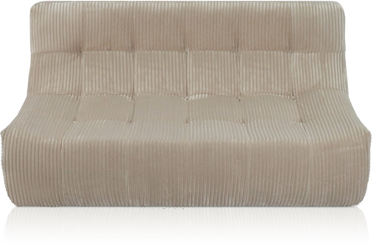 Rave 2,5-Zits Bank Ribstof Beige