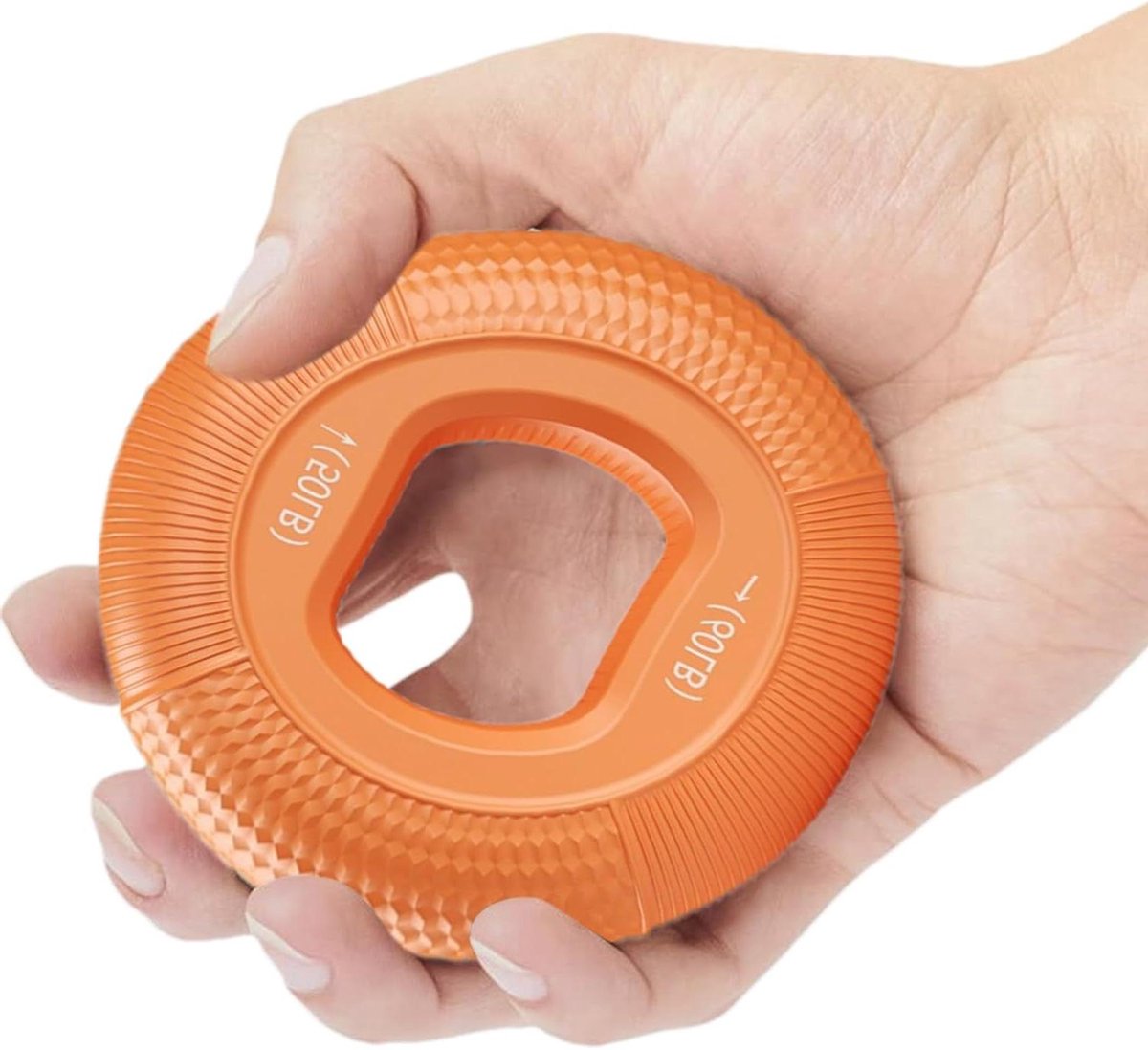 Handgreep Versterker - Grijptrainer Siliconen - Kracht Opbouwen - Dubbele Sterkte Niveaus - Diameter 78.5 mm - Oranje