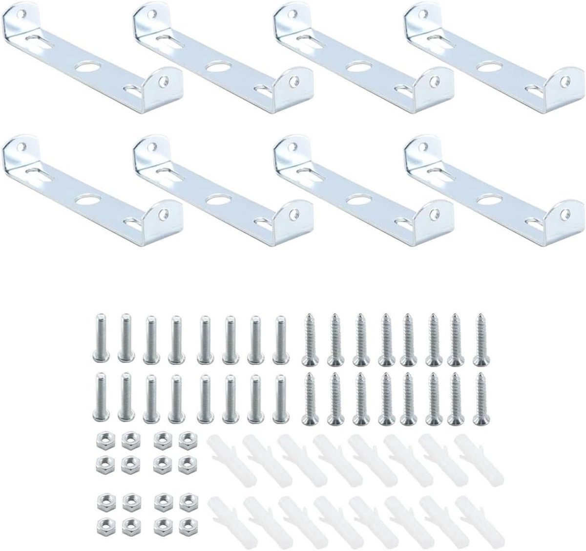 Plafondlamp Beugels - Montagebeugels Hanglamp - Verlichting Ophangen - Roestbestendig Metaal - 100 mm en 110 mm - Zilver