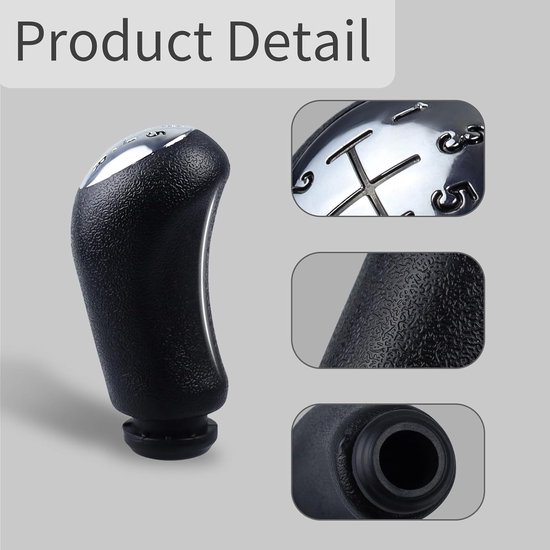 Versnellingspook 5 versnellingen - Schakelknop Auto - Comfortabel Schakelen - Ergonomisch Ontwerp - Universeel Adapter - Zwart — afbeelding 4