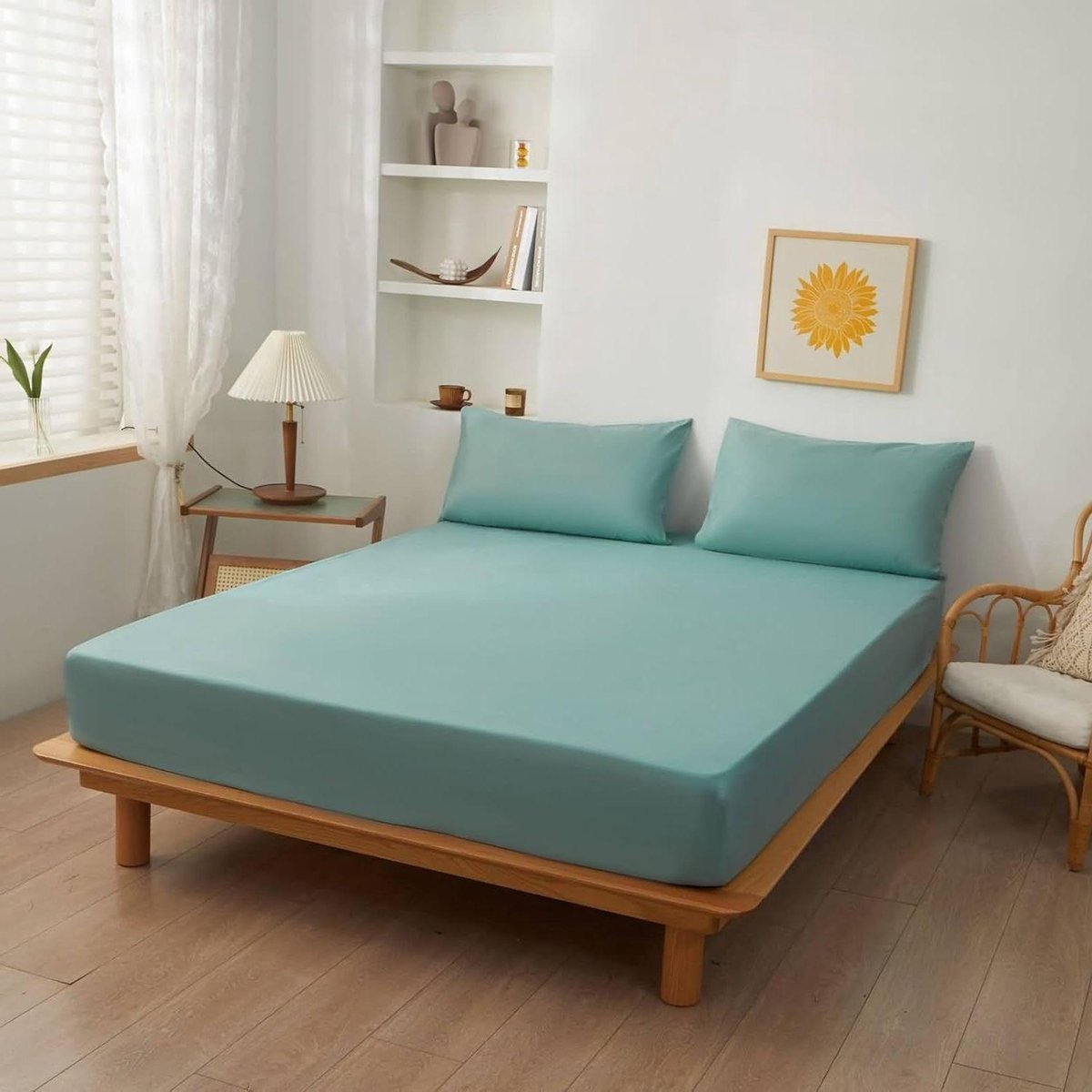 Hoeslaken - Beddengoed Laken - Slaapcomfort Verbeteren - 360 Graden Elastiek - 180 x 200 cm - Groen