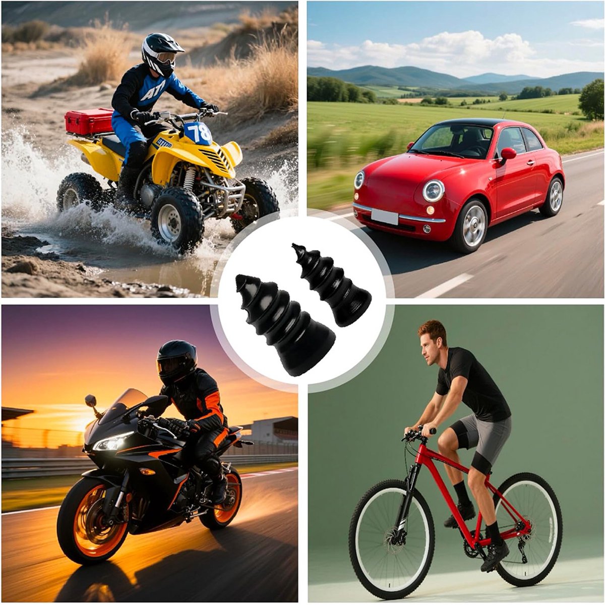 Bandenreparatieset - Tubeless Band Reparatieset met Schroeven - 84-Delig Compleet - Carbonstaal & Rubber voor Luchtdichtheid - Geen Demontage Nodig - Antislip Schroevendraaier Inbegrepen - Voor Auto, Motor & Onderweg thumbnail 2