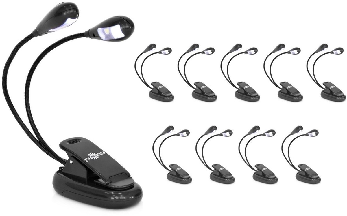 Lamp voor Muziekstandaard van Gear4music, Pakket van 10 - 2 LED's