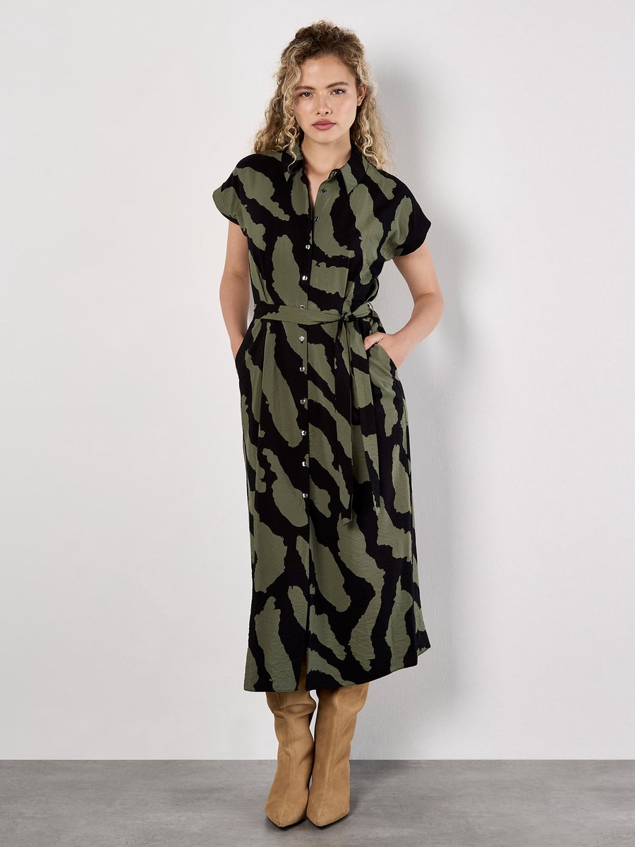 Midi-jurk met zebraprint