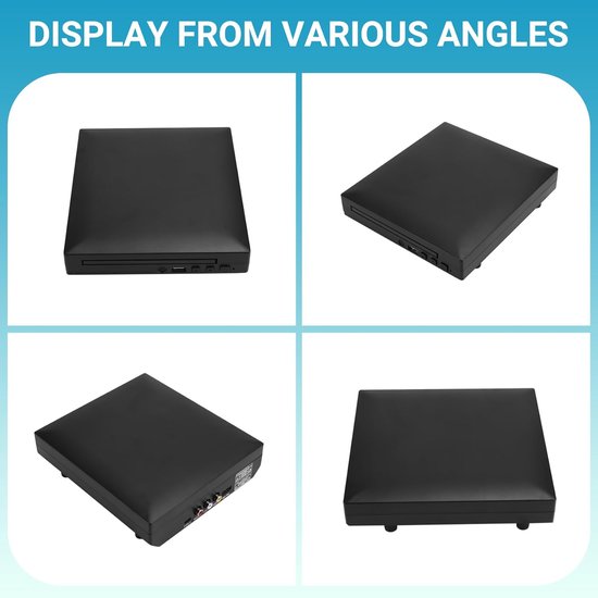 Mini DVD Speler - Multimediaspeler CD VCD - Films Kijken - Hoge Definitie 1080P - Compact Formaat - Zwart — afbeelding 3