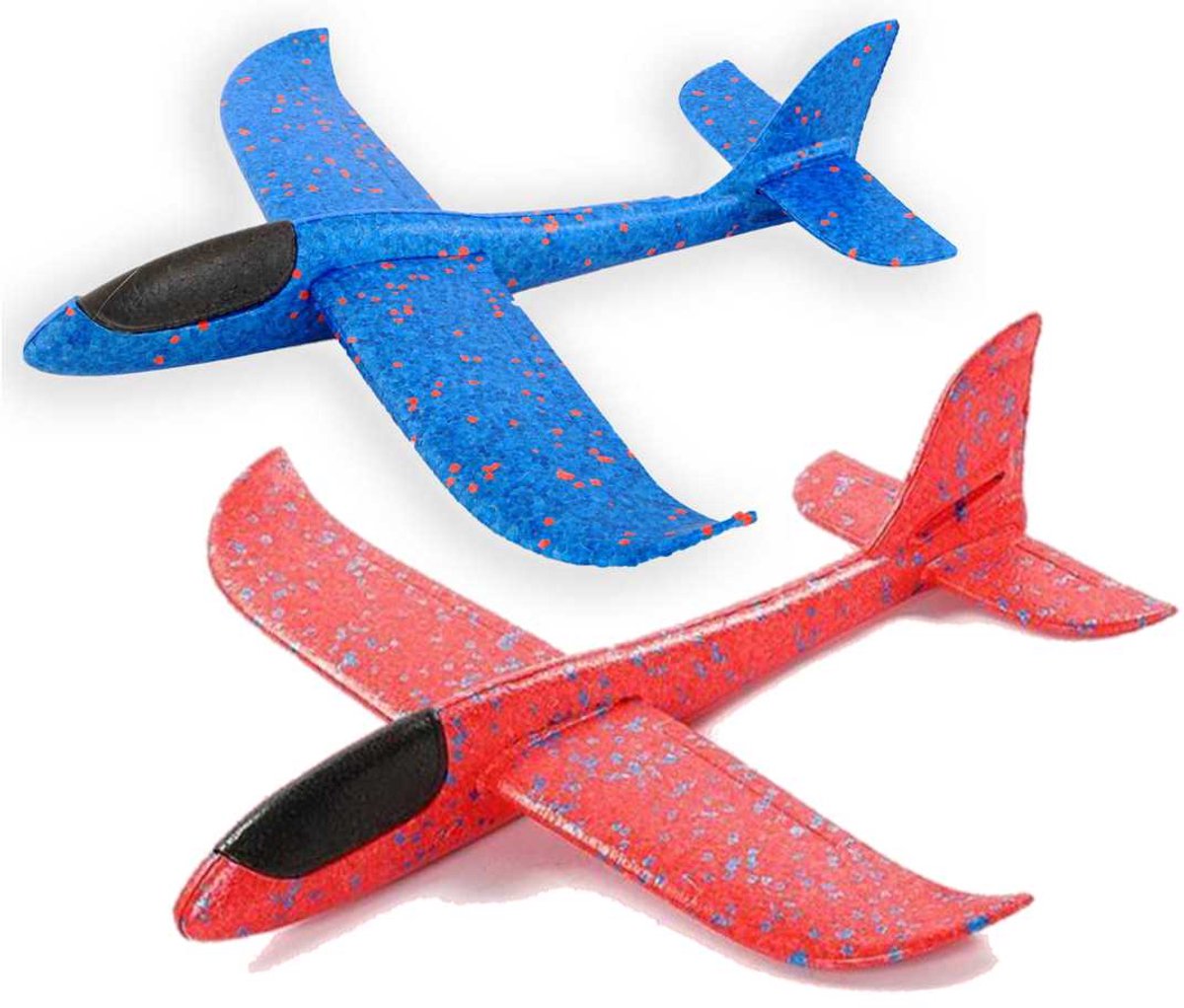 HOT Sports + Toys vliegtuig foam 48 cm speelgoed in 3 kleuren.