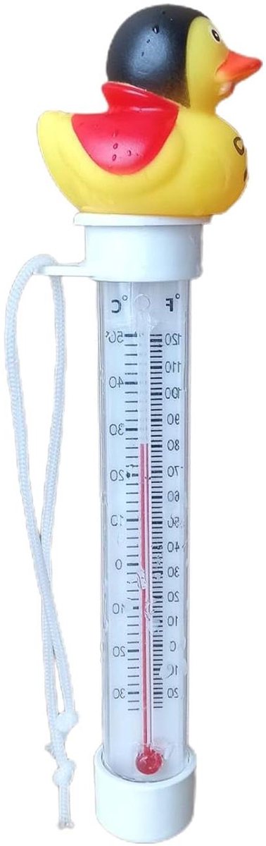 Drijvende Zwembadthermometer - Buitenthermometer Water - Water Temperatuur Meten - Goed Afleesbaar - 21 Centimeter - Blauw