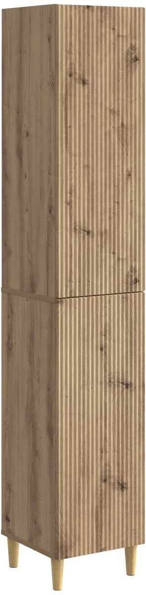 vidaXL Kast - Set - 2 - st - Artisanaal - eiken - Bewerkt - hout Artisanaal eiken