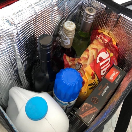 Bezorgtas met ritssluiting 2 stuks 40 l 56 x 26 x 26 cm - Grote bezorgtas voor warm of koud eten - Koeltassen voor picknicks - Zwart - Pizza Levering - 01 van Coolado — afbeelding 5