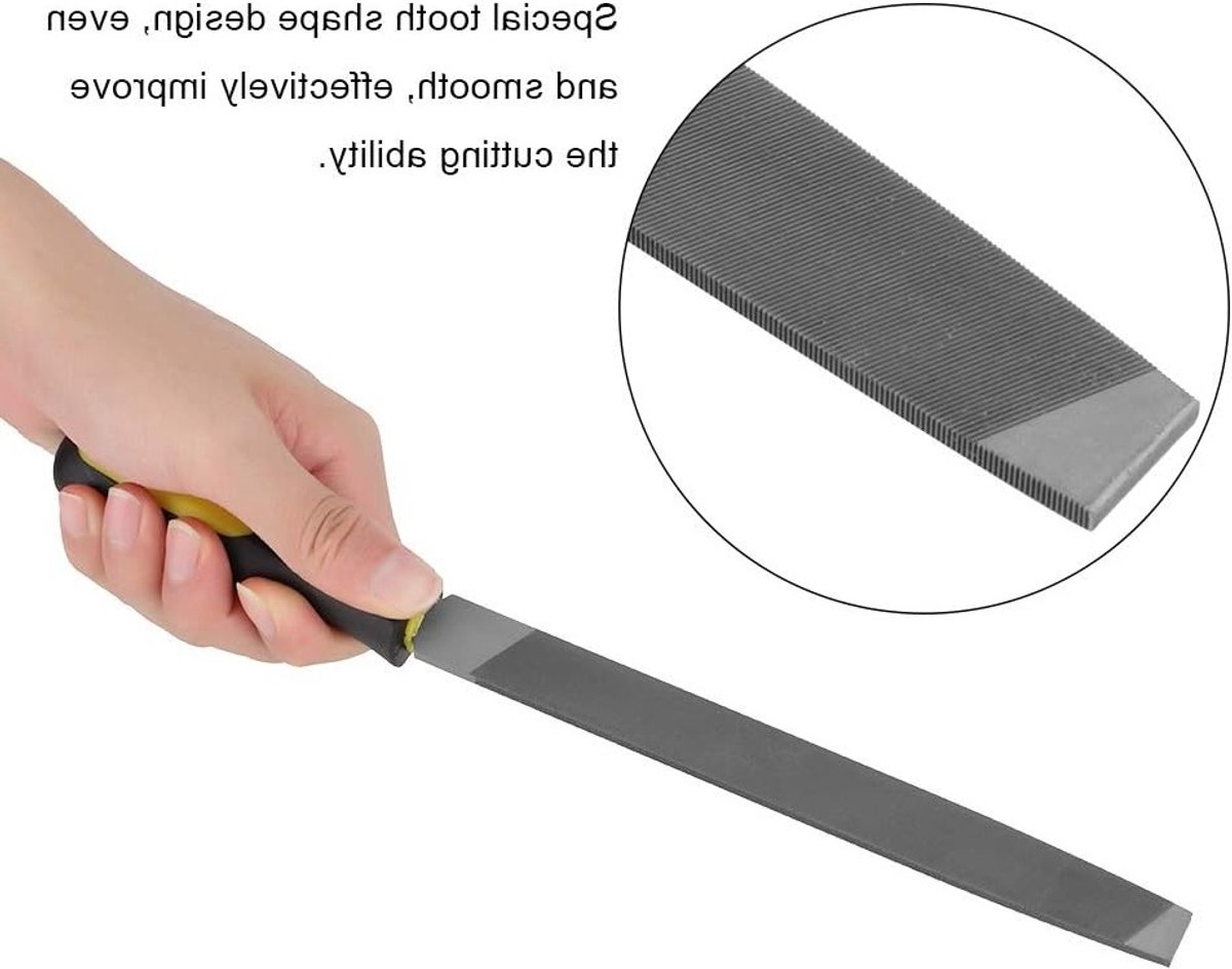 8 Inch Platte Vijl met Handvat voor Glad Schuren van Metaal - Ideaal voor Engineers en Hobbyisten, Vijl Gereedschap voor Precisiewerk