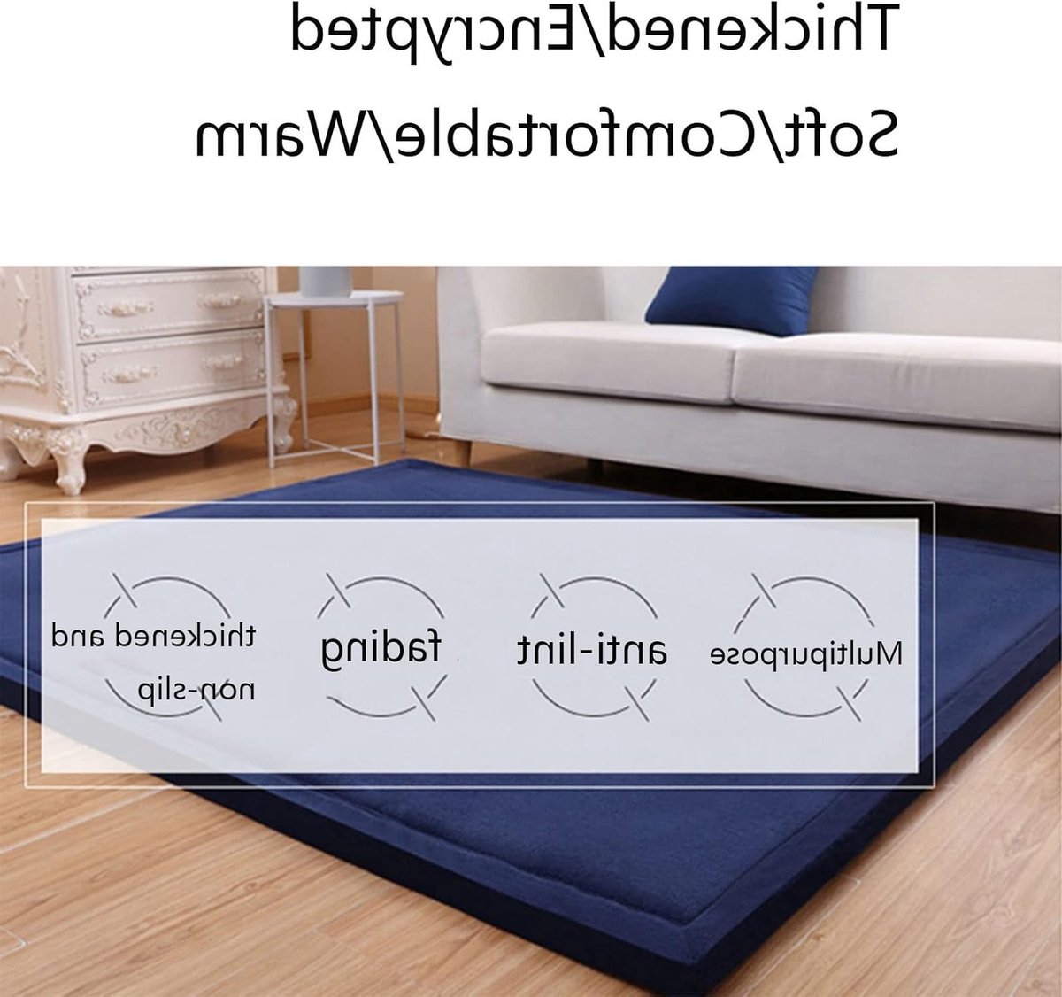 Zachte en Moderne Coral Velvet Vloerkleed van 3 cm Dikte, Antislip en Wasbaar, Ideaal voor Yoga, Oefeningen en Kruidige Ruimtes