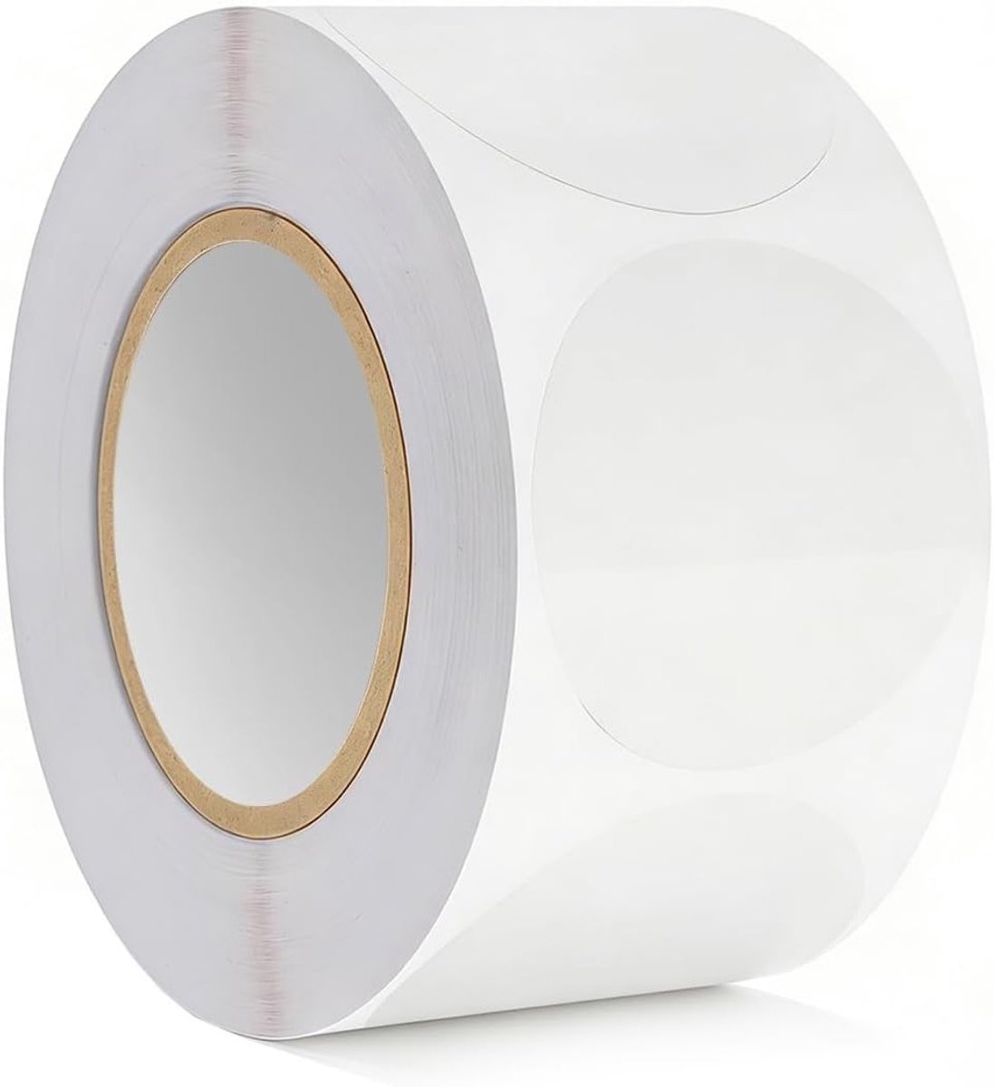 Verpakkingsstickers - 500 ronde transparante zelfklevende labels van 3.8 cm, ideale cirkelvormige sluiting voor enveloppen en dozen, perfect voor verzending en organisatie