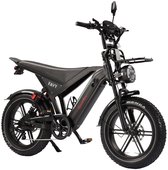 FAVY Sportline Fatbike - Limited GT20 Edition - Rijklaar - 65 km Actieradius - Verlengd Duo Zadel - NFC - Alarmsysteem - LCD Display - Hydraulische Schijfremmen - Bekerhouder - 250W Motor - Incl. Elektrische Fietspomp - 2 Jaar Garantie - Zwart