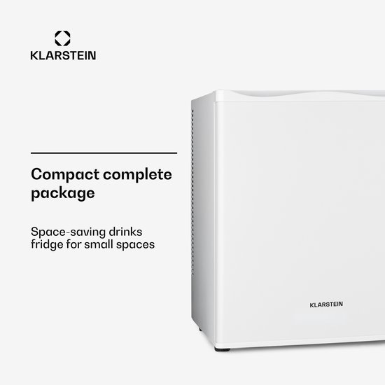 Klarstein Minibar minikoelkast voor op de kamer, 30 liter minikoelkast voor drankjes en cosmetica, kleine , kleine en stille koelkast, verstelbare planken, kleine huidverzorgingskoelkast 5-15 °C - 25 dB - voor Hotelkamer voor Partykelder van Klarstein — afbeelding 5