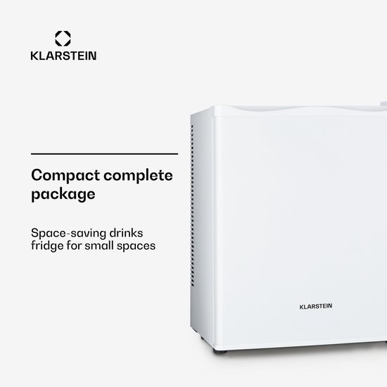 Klarstein Minibar Happy Hour 5-15°C geruisloos 23 dB ledverlichting - Minikoelkast - 23L - voor Hotelkamer voor Partykelder - Stil Compact - Mini Fridge Kleine Koelkast Hotelkoelkast Drankkoeler Compact Koelkast van Klarstein — afbeelding 3
