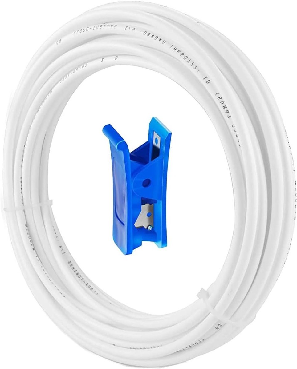10 meter witte koelkastslang, inlaat slang voor side-by-side koelkast, osmose slang, waterfilter en aquarium, watertoevoer 3/8" (9.53mm) met slangknipper