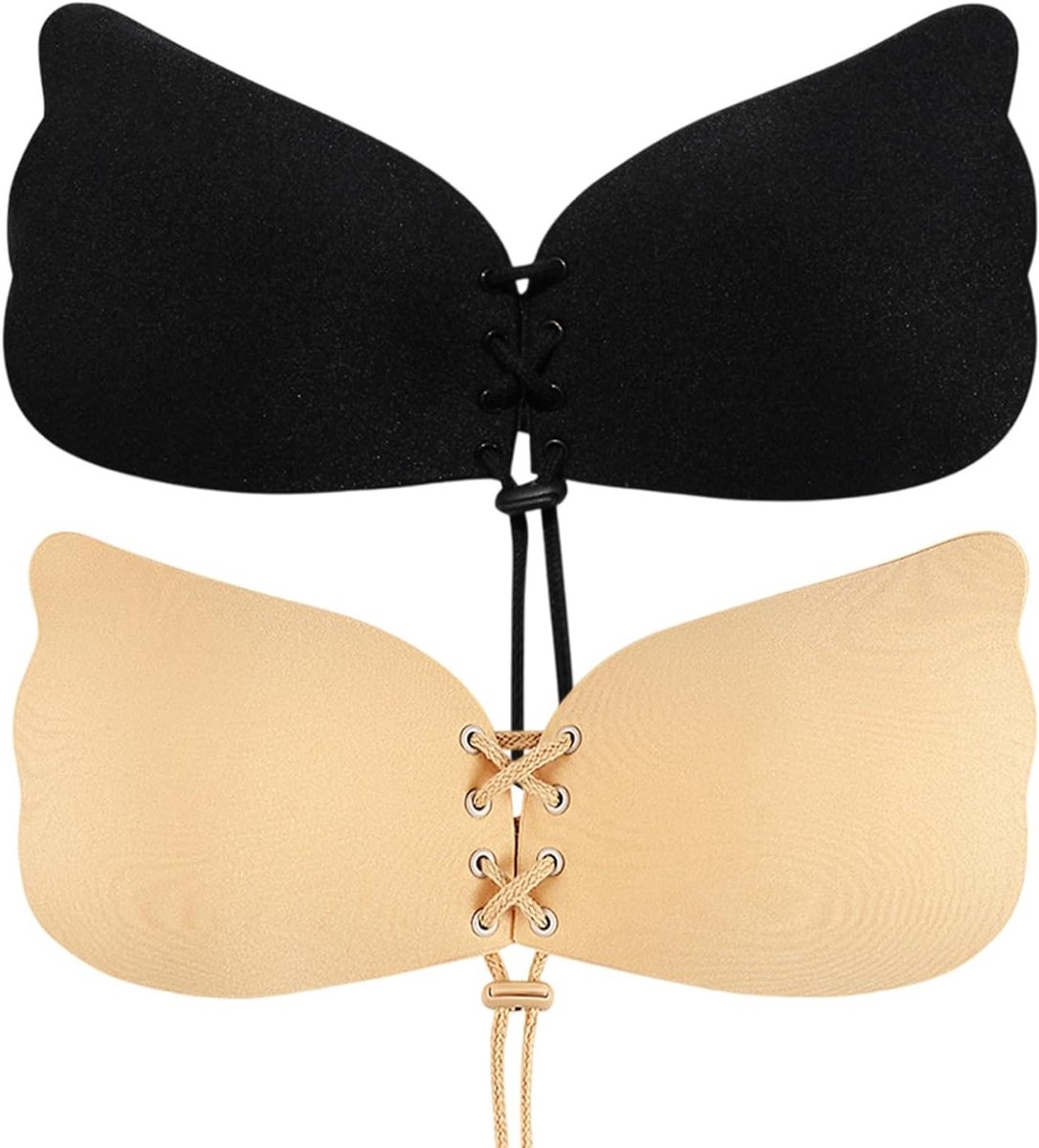 Duurzame Herbruikbare Push Up Bh's met Touwtje, Onzichtbare Strapless en Rugloze Beha's voor C Cup Dames