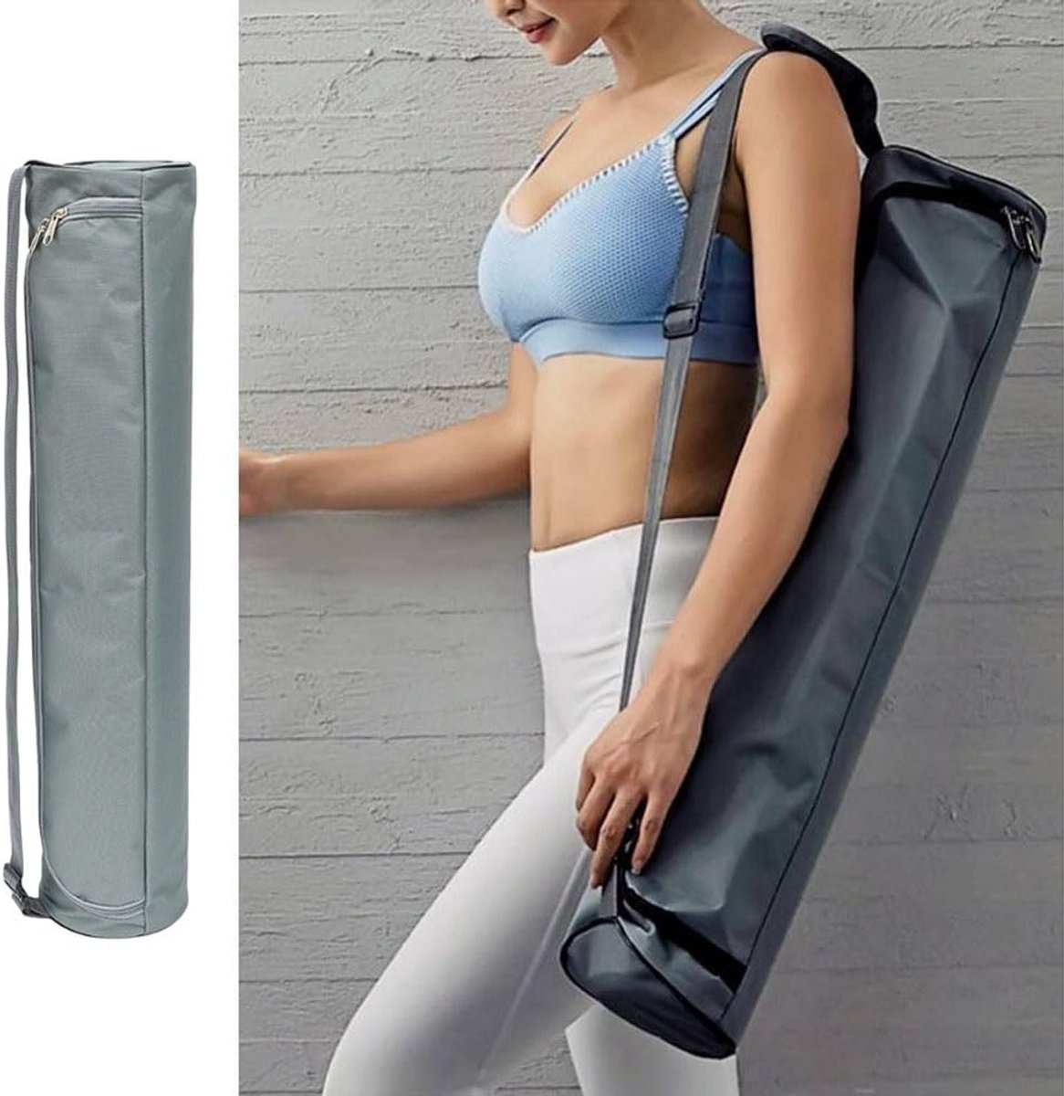 Verstelbare Draagtas voor Yogamat - Multifunctionele Sporttas voor Gym, Strand en Thuistraining, Ideaal voor Pilates en Yoga, Volledige Rits en Ruime Opbergruimte