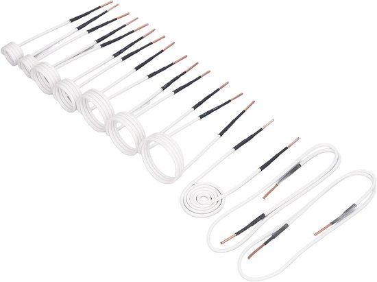 10 Stuks Inductieverwarmerspoelen met Messing Kern, Elektrische Warmte-inductiespoelset voor Roestverwijdering en Warmtebehandeling — afbeelding 5