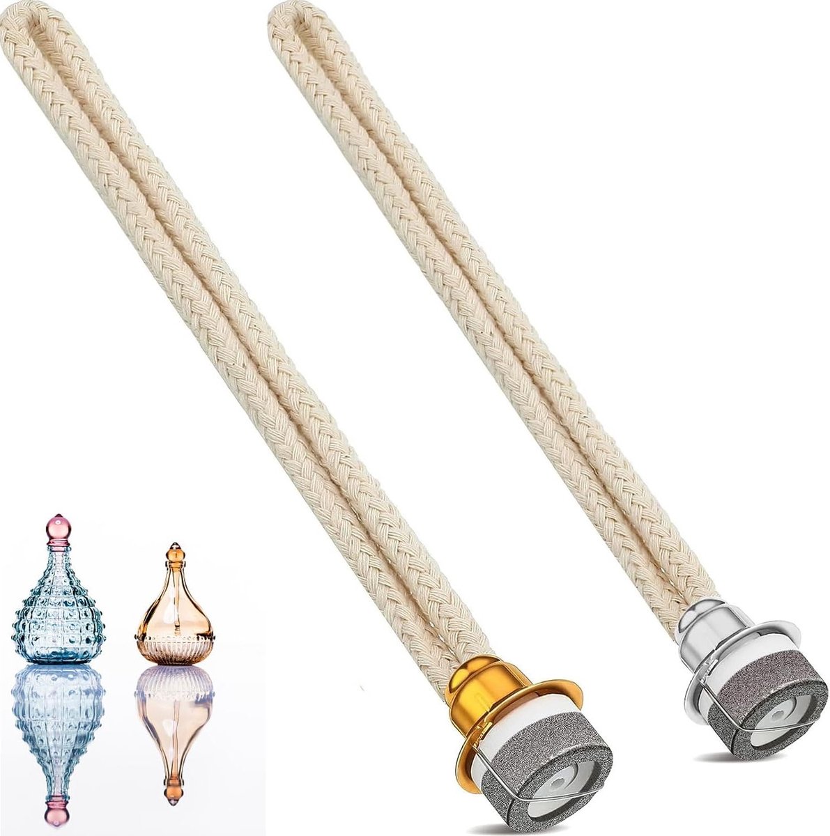Set van 2 Geur Lampen met Regelbare Branders voor Diffusers en Aromatherapie, Perfect voor Thuisgebruik