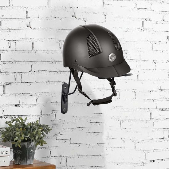 1 Pakket Wandgemonteerde Paardhelmrek,Multifunctionele Metalen Helmhouder voor Motorfiets Baseball Helm,Bevat montageschroeven van Merkloos — afbeelding 2