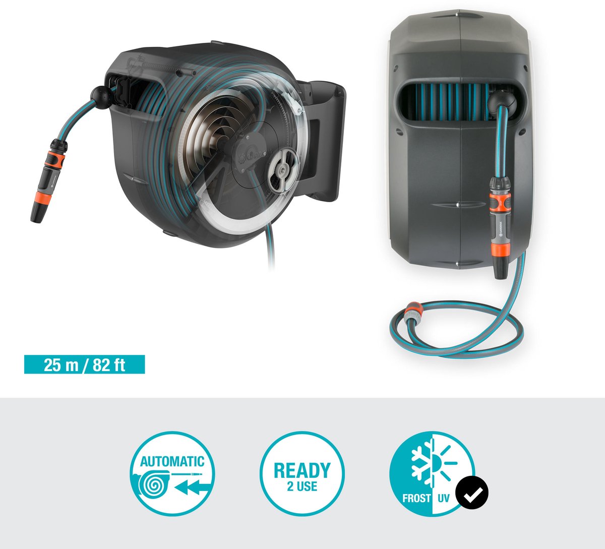 Gardena Wandslangenbox Rollup L - 30 meter - Ø 13 mm