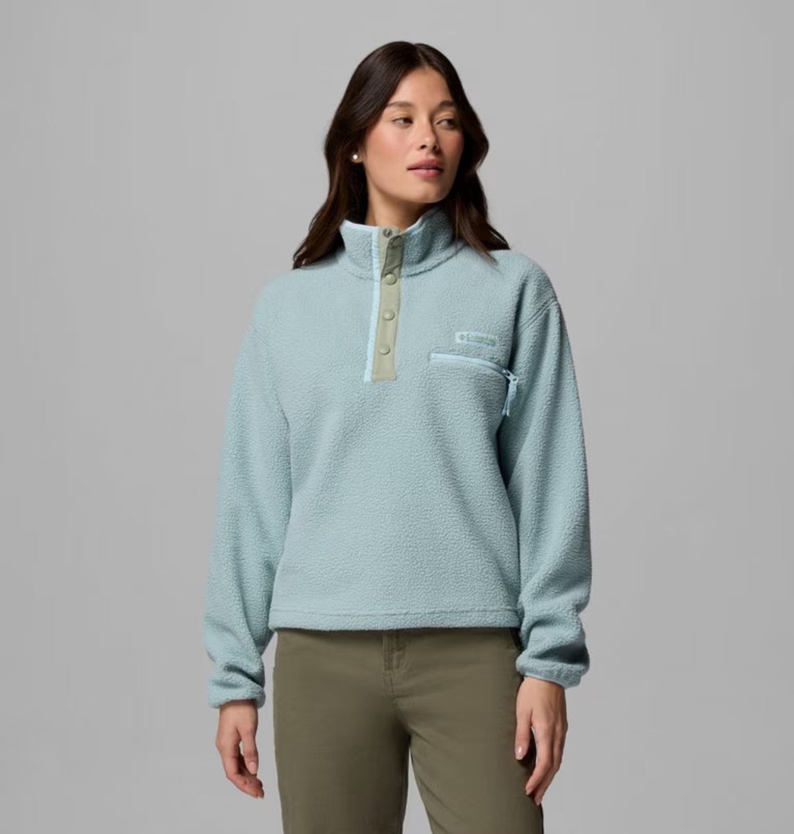 Columbia Helvetia II Cropped Half Snap Wmns Blauw