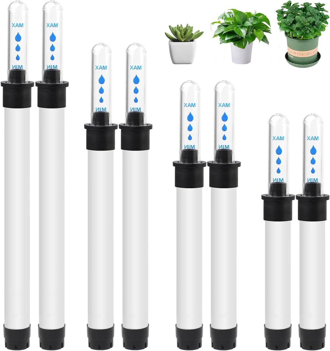 Set van 8 Waterindicatoren voor Planten - Grote Hydroponische Vochtigheidsmeters voor Binnenplanten, Milieuvriendelijke Vochtigheidsmonitor voor Optimale Plantenverzorging