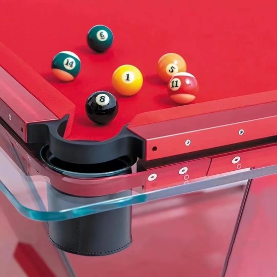 Pooltafelkleed - Biljartdoek - Sport Spel - Superieur rekvermogen - 7ft/8ft/9ft - Rood — afbeelding 3