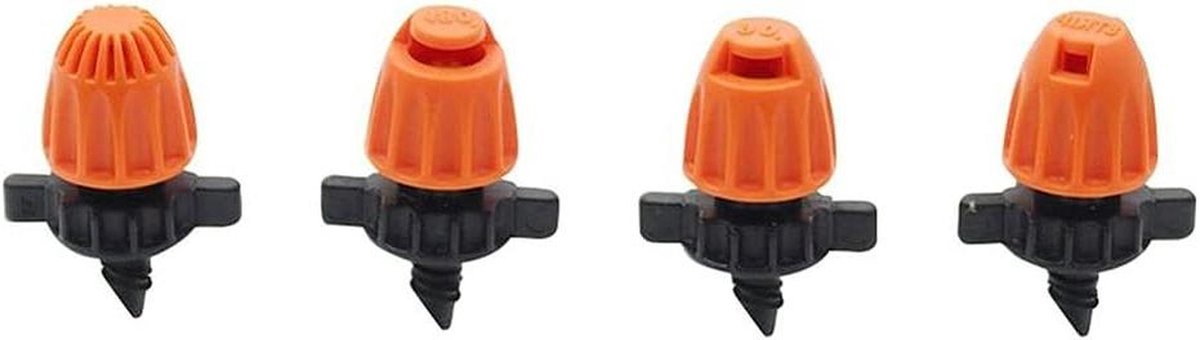 Water Sproeiers - Druppel Irrigatie - Planten Water Geven - Verstelbare Hoek - 4 Mm Draad - Oranje Zwart