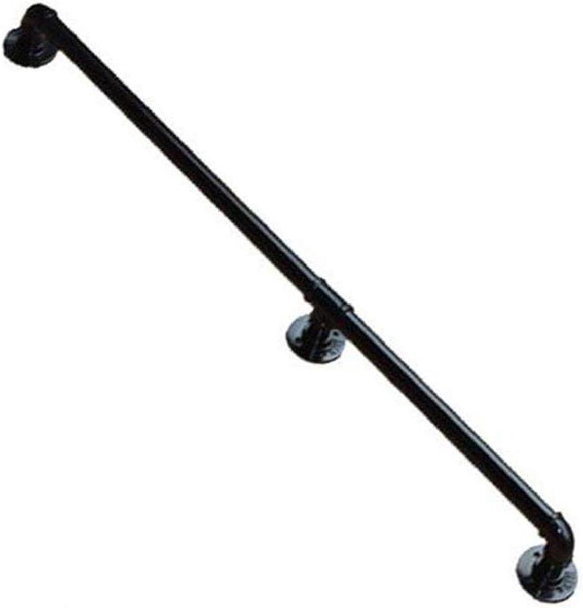 Trapleuning set - Wandsteunen leuning - Veiligheid verhogen - Roestwerende coating - 30-600 cm lengte - Geborsteld