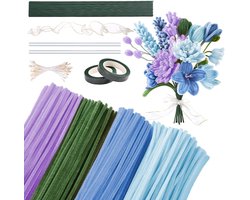 Pipe Cleaners Set van 200 Stuks in 4 Kleuren voor Creatieve Knutselprojecten, DIY Bloemen en Decoraties