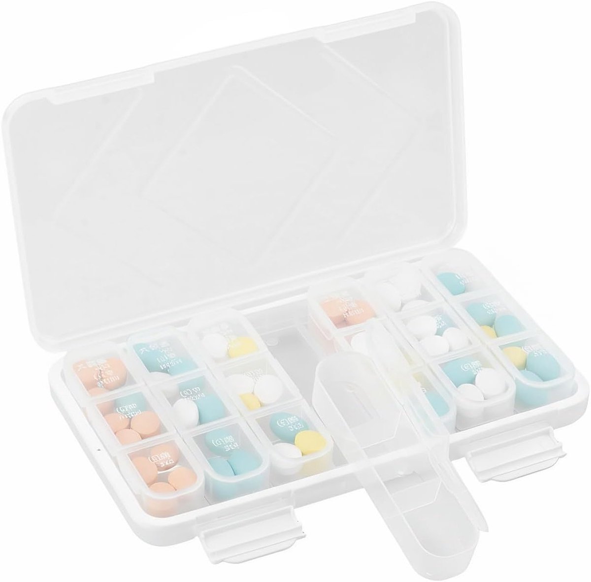 Medicijnbox voor 7 dagen met 21 vakken, tablettenorganizer voor thuis en op reis, pillendoos voor ochtend, middag en avond medicatie