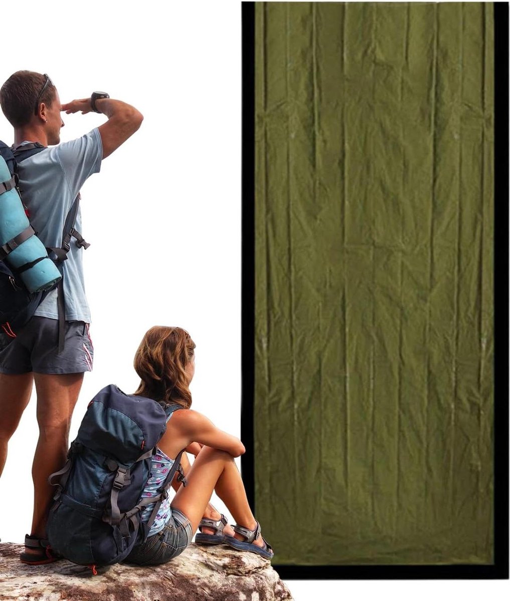 Draagbare Slaapzak - Wandel Slaapzak - Kamperen en Wandelen - Waterdichte Winddichte Warmte - 266 x 91 cm - Groen