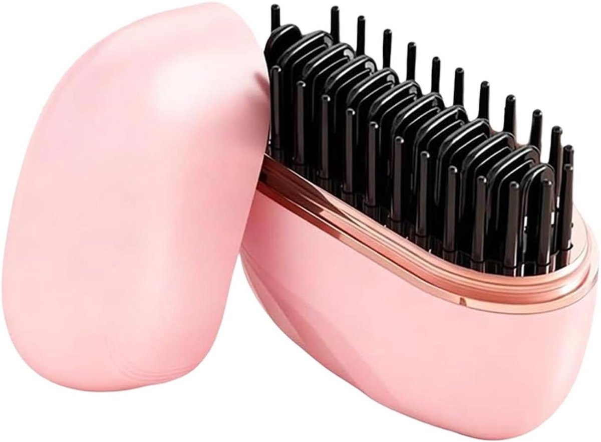 Draadloze Stijltang - Mini Stijlborstel - Snel Haar Stylen - USB Oplaadbaar - Compact Formaat - Zwart