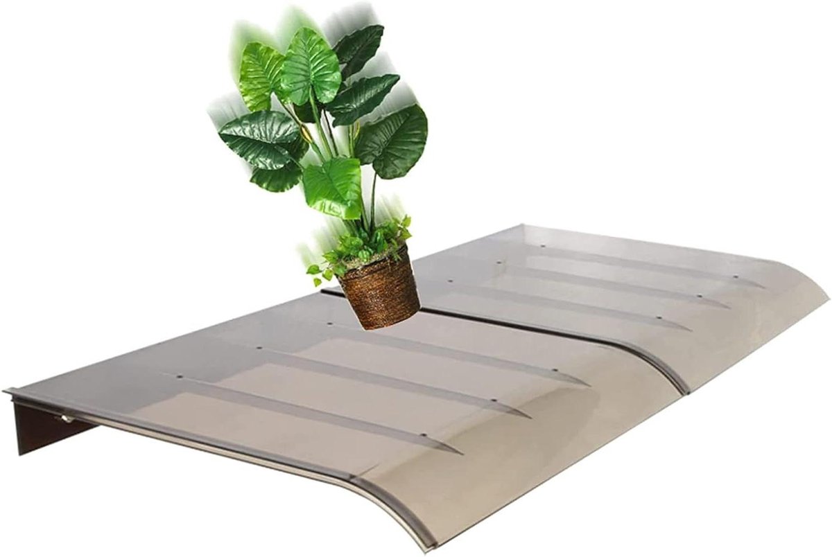 Deurluifel - Regenkap Veranda - Buitenruimte Beschermen - UV Bestendig Polycarbonaat - 40x100 cm - Bruin