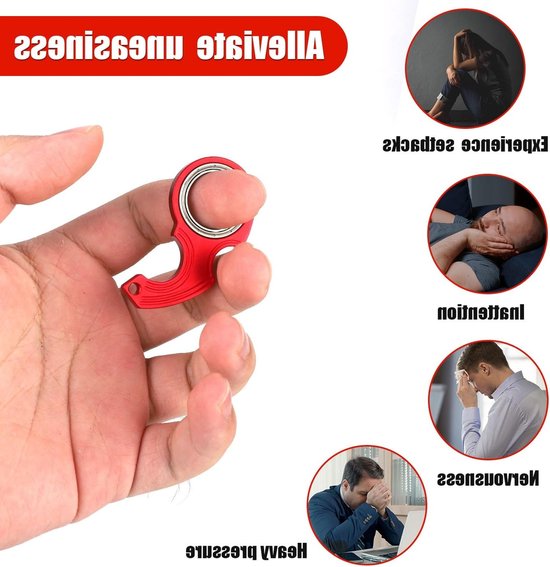Spinner Toys Sleutelhanger Set van 2 - Stressverlichting Speelgoed voor Kinderen en Volwassenen - Perfecte Cadeaus voor Ontspanning en Vermindering van Angst van Merkloos — afbeelding 4