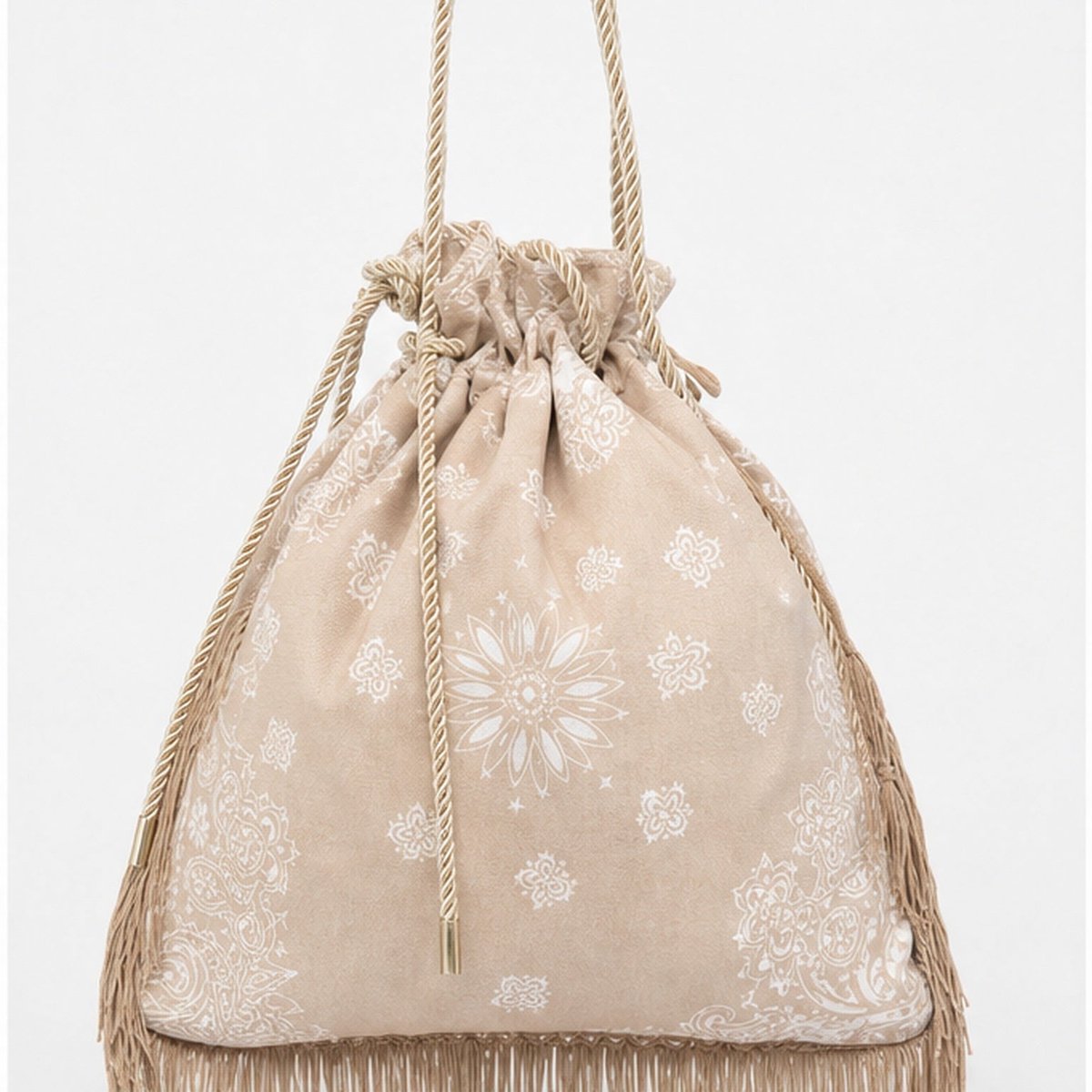 HS Drawstring Scarf Bag - Meerdere Kleuren - Beige